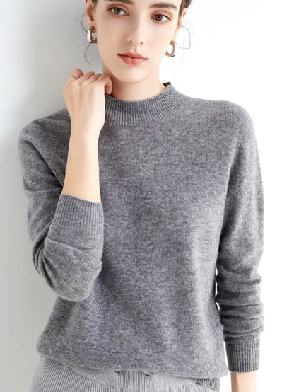 100% Merino Wool Cashmere Sweater Women Knitted Sweater Turtleneck Long Sleeve Pullovers Autumn Winter Clothing Warm Jumper Tops